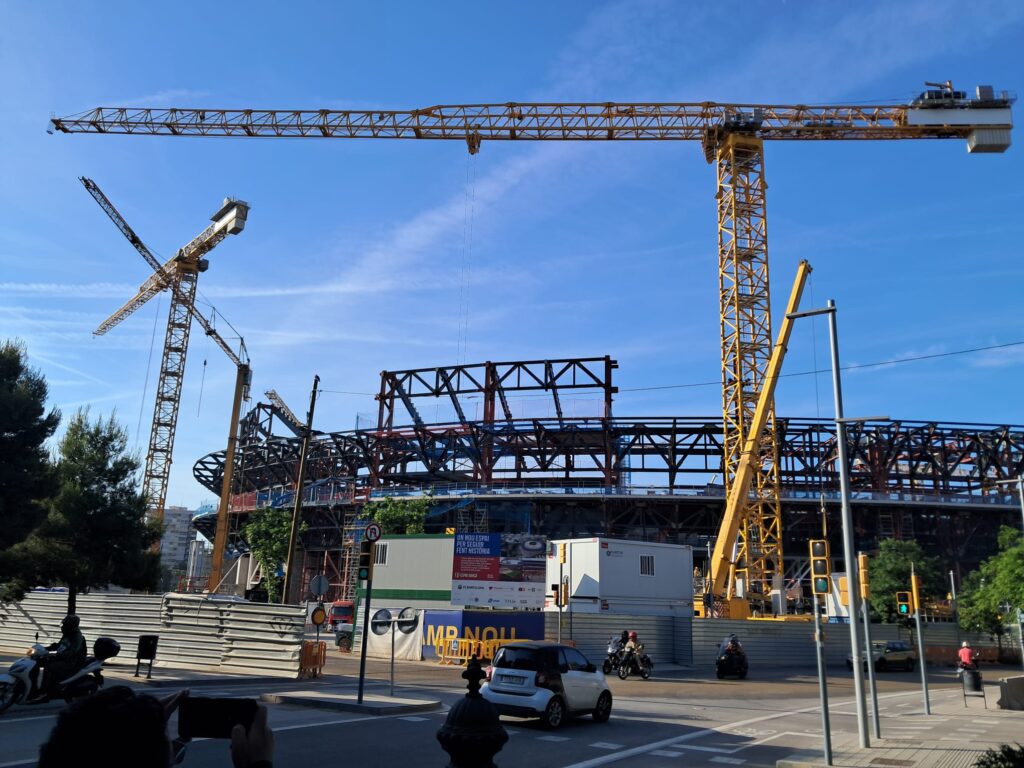 Obras del remodelación y ampliación del esdadio del FC Barcelona